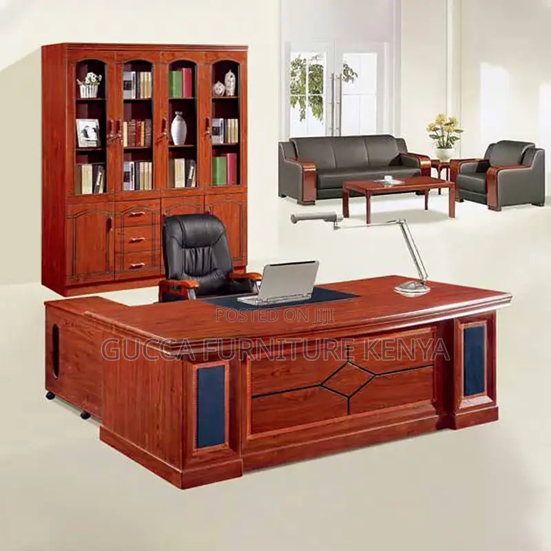 160cm Executive Mahogany L-shaped Table