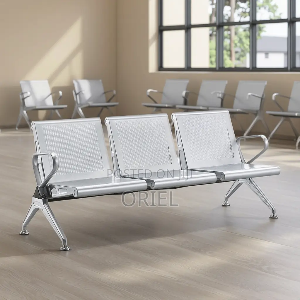 Office Bench : 3-Link Heavy Duty Office Waiting Bench