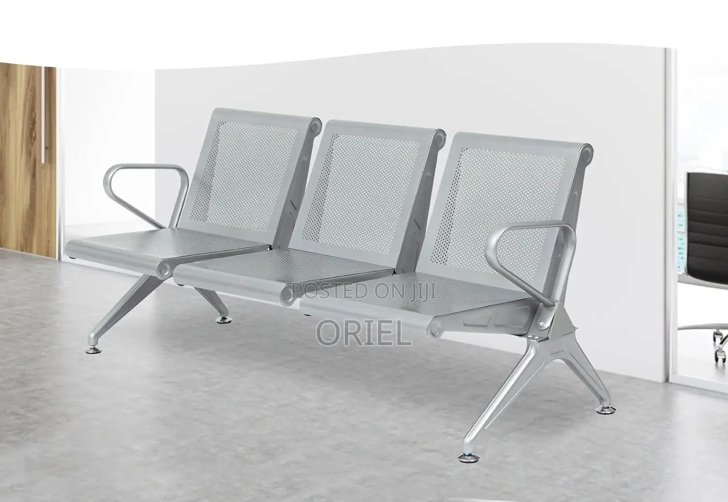 Office Bench : 3-Link Heavy Duty Office Waiting Bench
