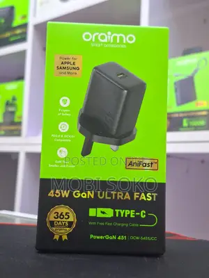 Oraimo Powergan 451 45w Gan Ultra Fast Wall Charger