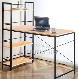 Office Desk; Modern Console Home Office Computer Desk With Shelves