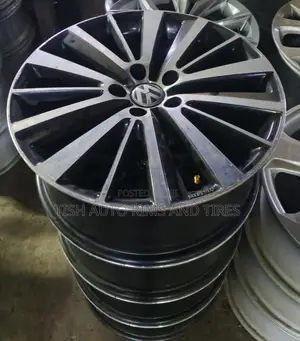 Original Volkswagen 18 Inch Black Silver Rims Set