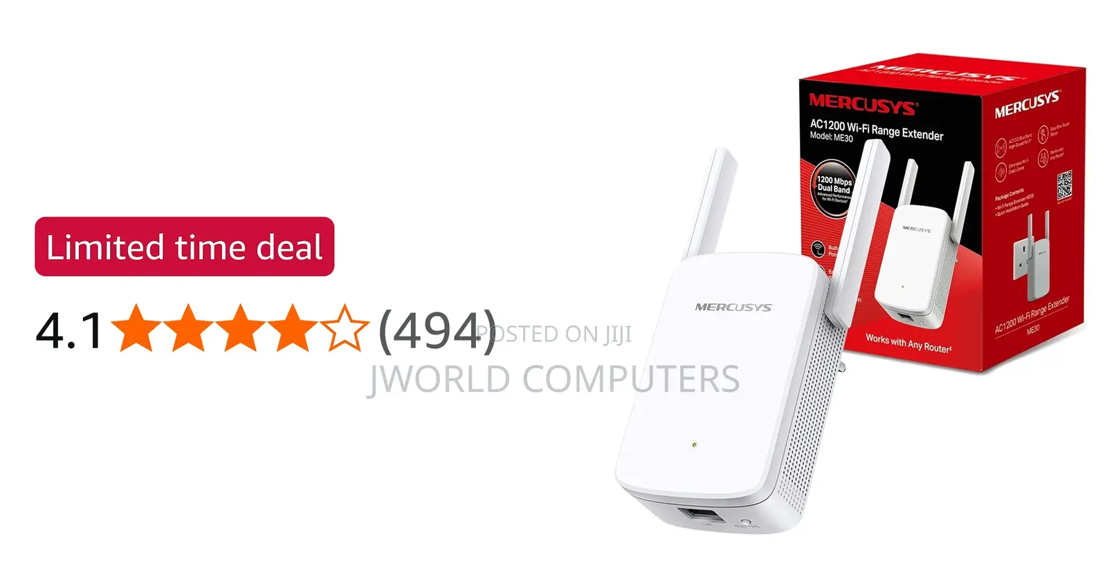 Mercusys Me30 Ac1200 Wi-Fi Range Extender