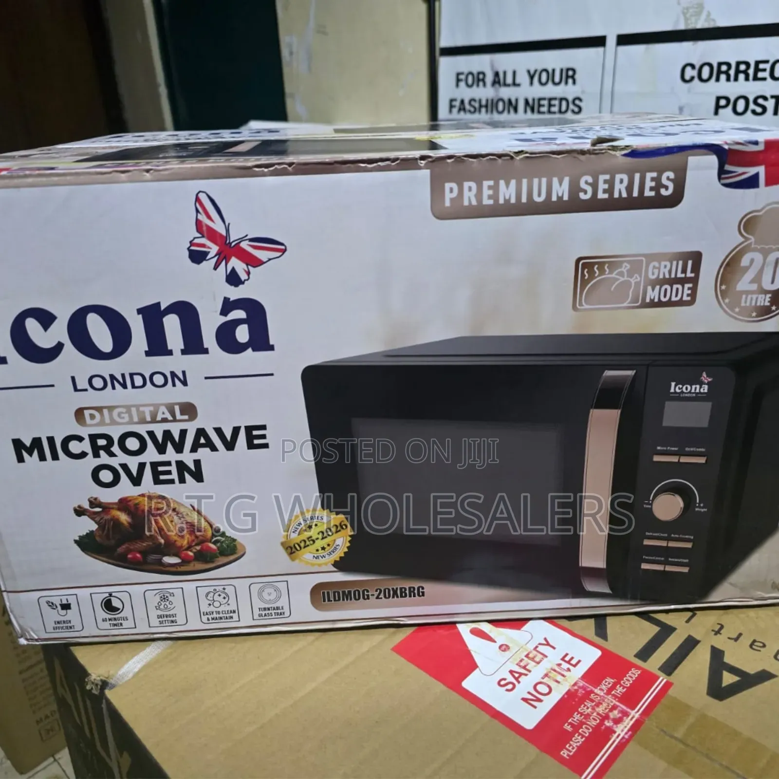 Icona 20‐Litre Grill Microwave, Digital Controls
