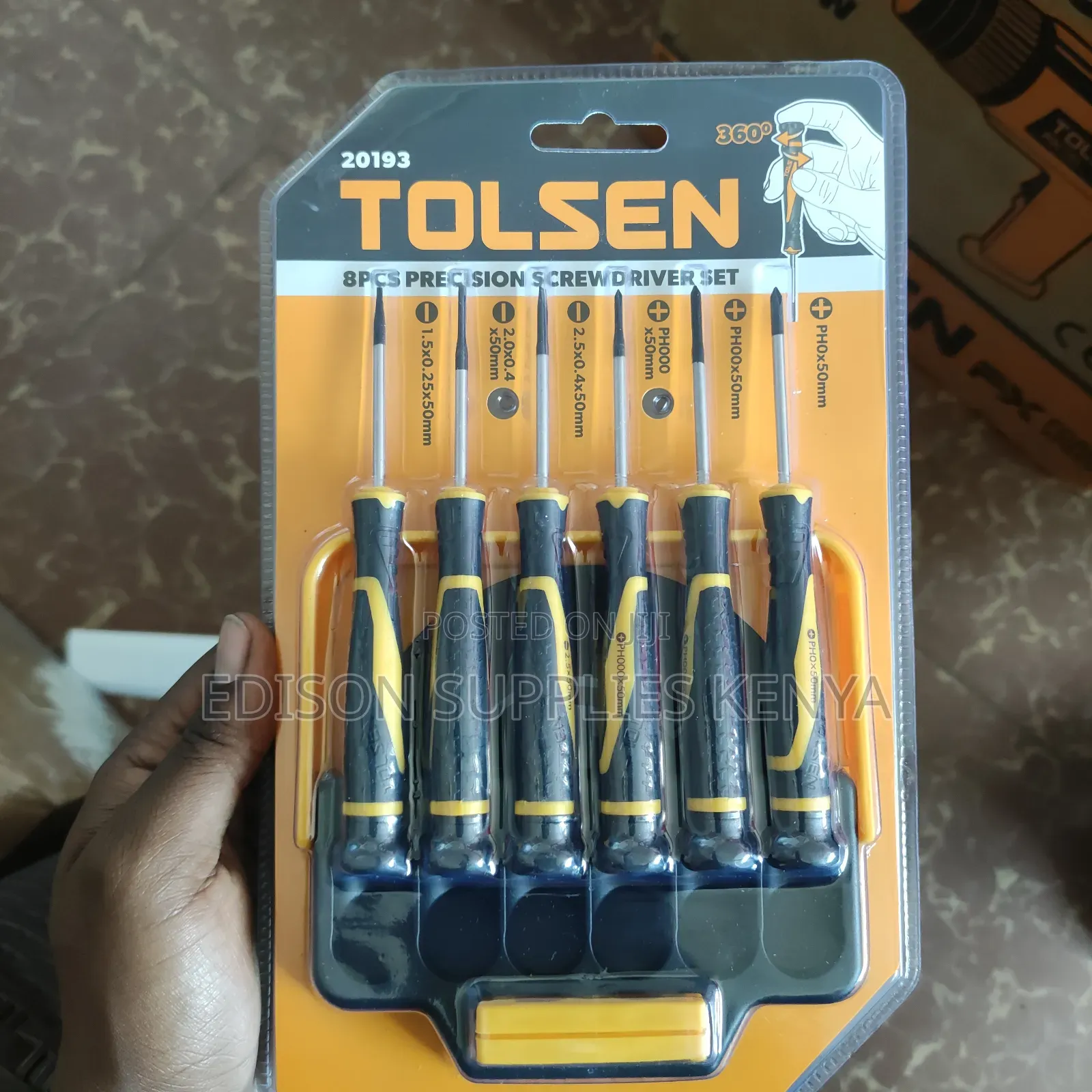 Tolsen 8pcs Precision Screwdriver Set W/ Reversible Plastic Case Stand