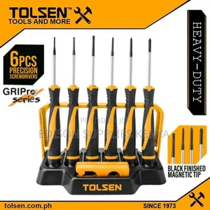 Tolsen 8pcs Precision Screwdriver Set W/ Reversible Plastic Case Stand
