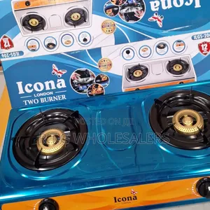 Icona 2‐Burner Gas Stove – Stainless Steel Top