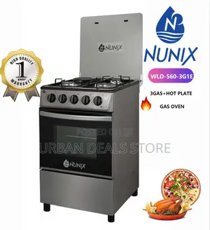 New Model 50×55 Nunix 3+1 Standing Cooker With Gas Oven.