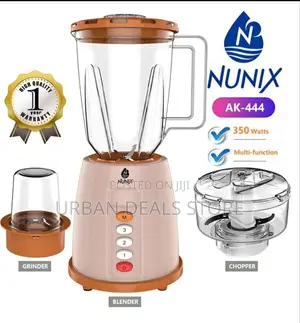 Nunix Ak-444 3in1 Blender; Grinder, Chopper. 350 Watts