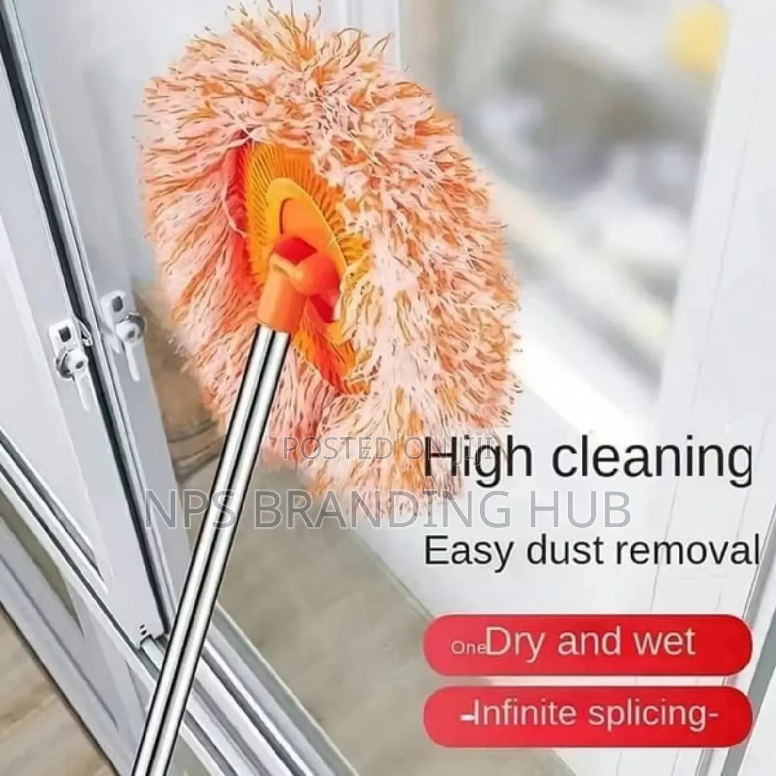 Detachable Adjustable Length Max 190cm Mop Zn