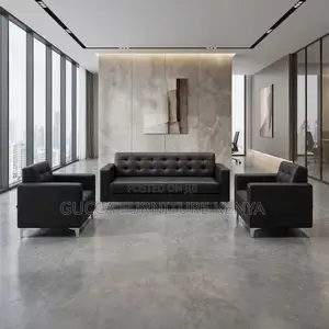 5-seater Leather Executive Reception Sofa Set