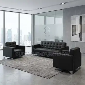 5-seater Leather Executive Reception Sofa Set