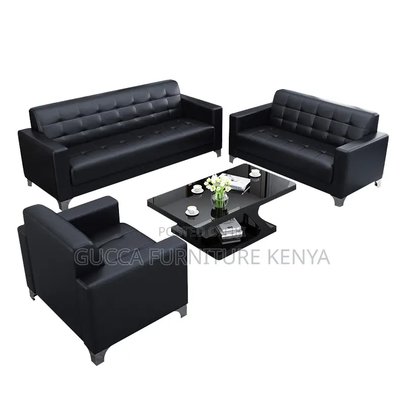 5-seater Leather Executive Reception Sofa Set