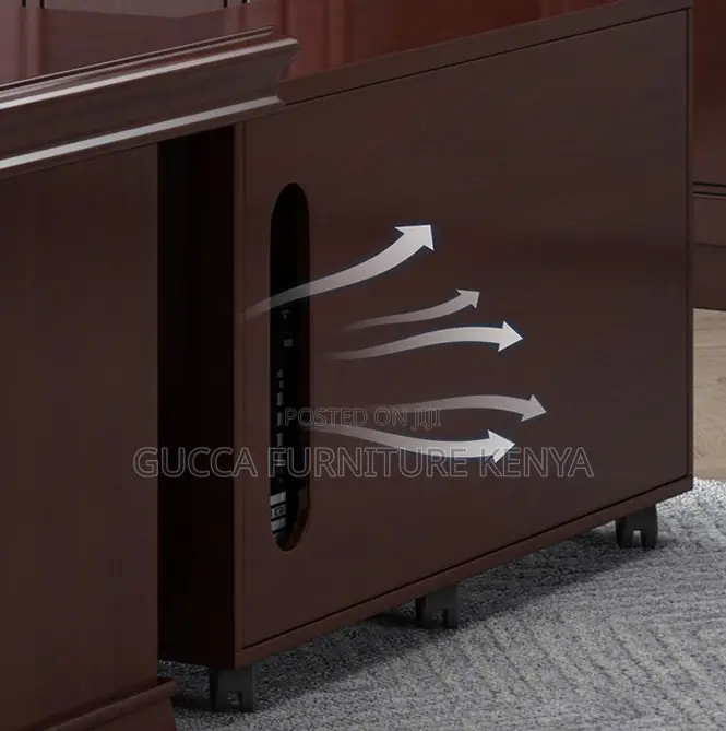 1.8m Executive Mahogany L-shaped Table