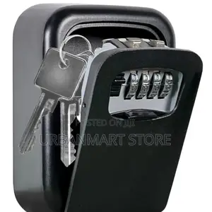 Metallic Key Lock Box With 4-digit Combination, Aluminum Alloy