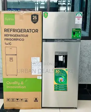 Syinix 210 Litres Double Door Fridge With Water Dispenser