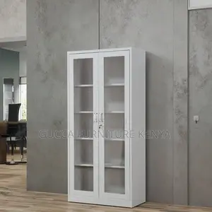 2-door Full Glass Front Office Filling Cabinet