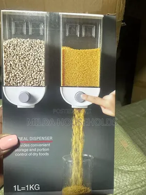 Wall Mounted Separate Rice Bucket Kitchen Cereal Dispenser.