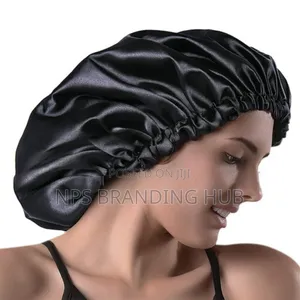 Black Satin Hair Bonnet Material* Satin R.T