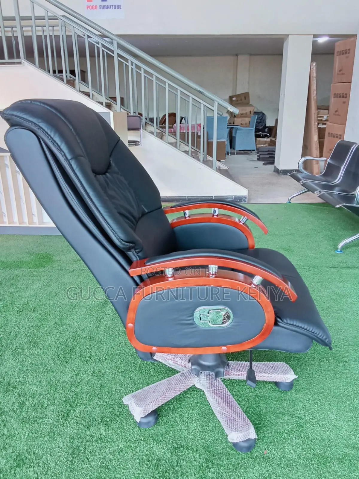 Executive Leather Reclining Director's Chair