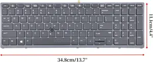 Laptop Battery for Hp Zbook 15 G3 Keyboard (Us) With Backlight