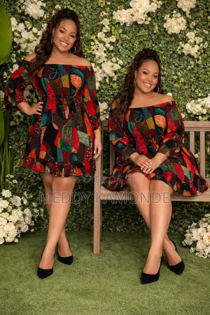 Elegant Short African Skater Dress