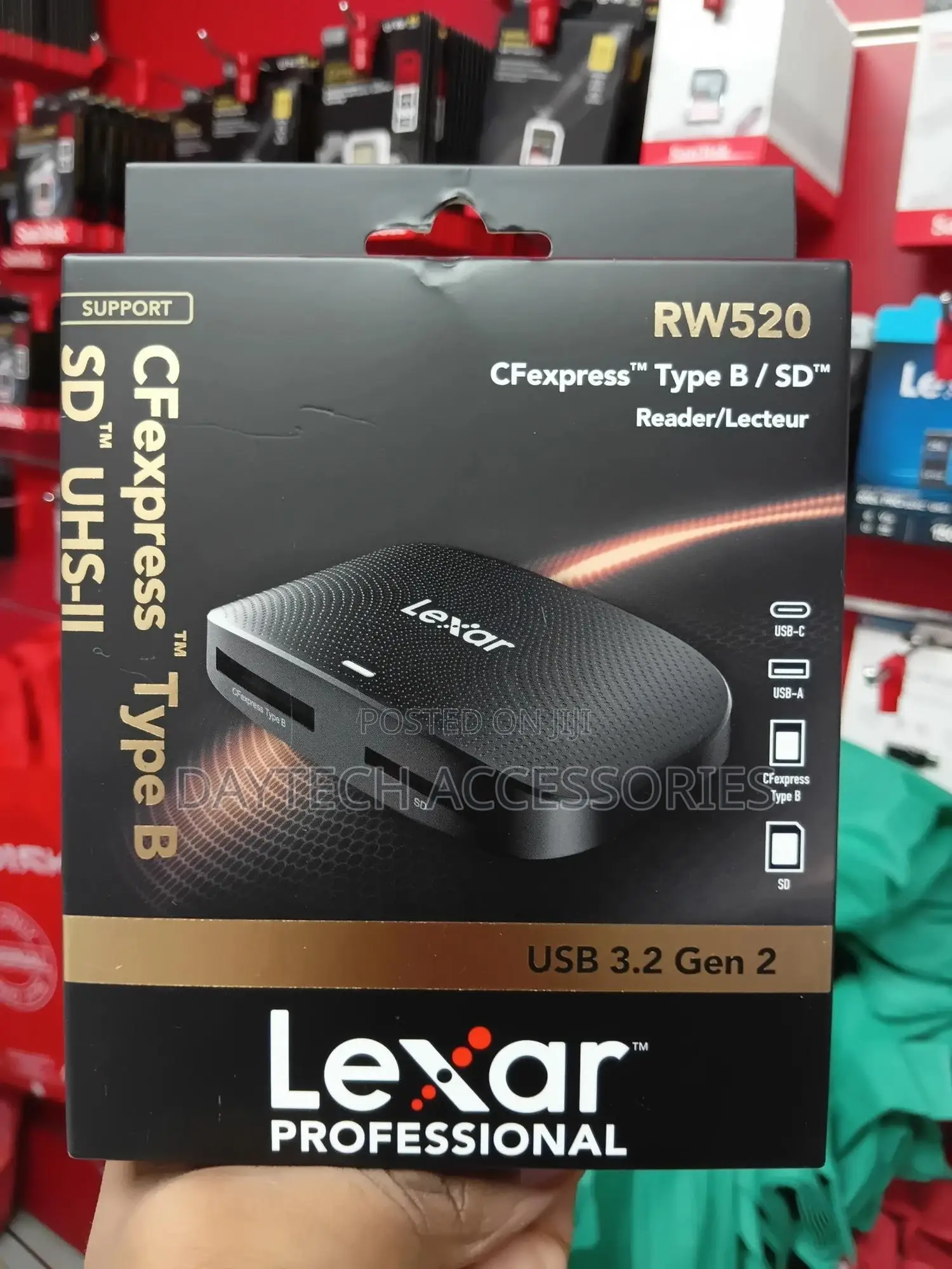 Lexar Cfexpresstm Type B / SDTM Usb 3.2 Gen 2 Reader - Black