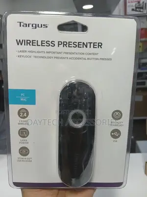 Targus Laser Presentation Remote With Keylock 2.4ghz Wireless - Black