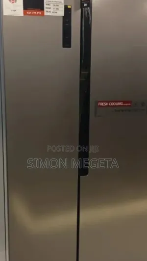 Lg 395l Double Door Fridge No Frost, Top Freezer, Sleek Silver Design.