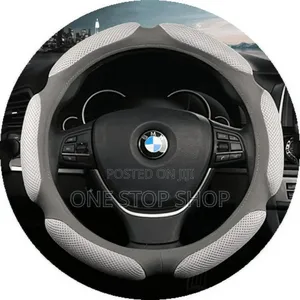 Grey Padded Universal Fit Steering Wheel Cover
