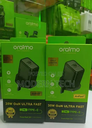 “Oraimo 35w Pd Quick Charge Type-C Charger With Cable”
