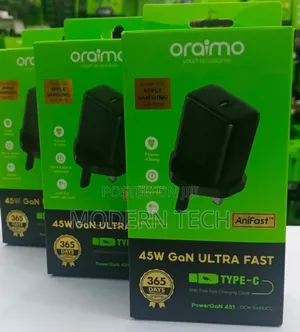 “Oraimo Powergan 45w Type-C Quick Charger Kit”