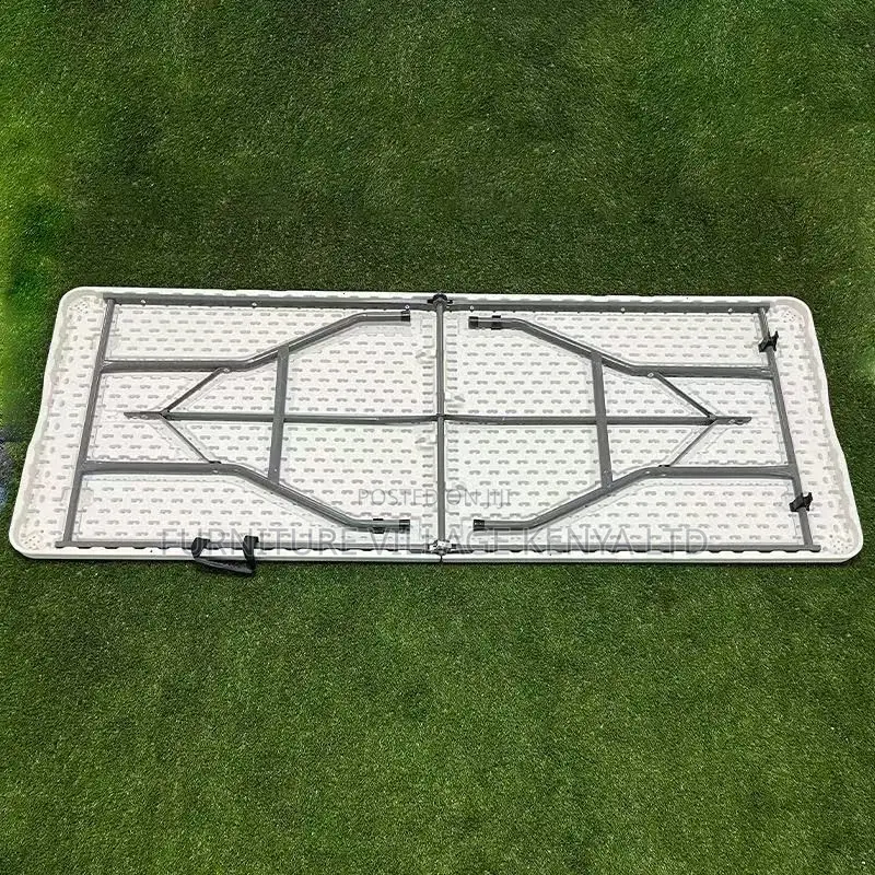 Foldable Table; Modern White Rectangular Folding Plastic Table