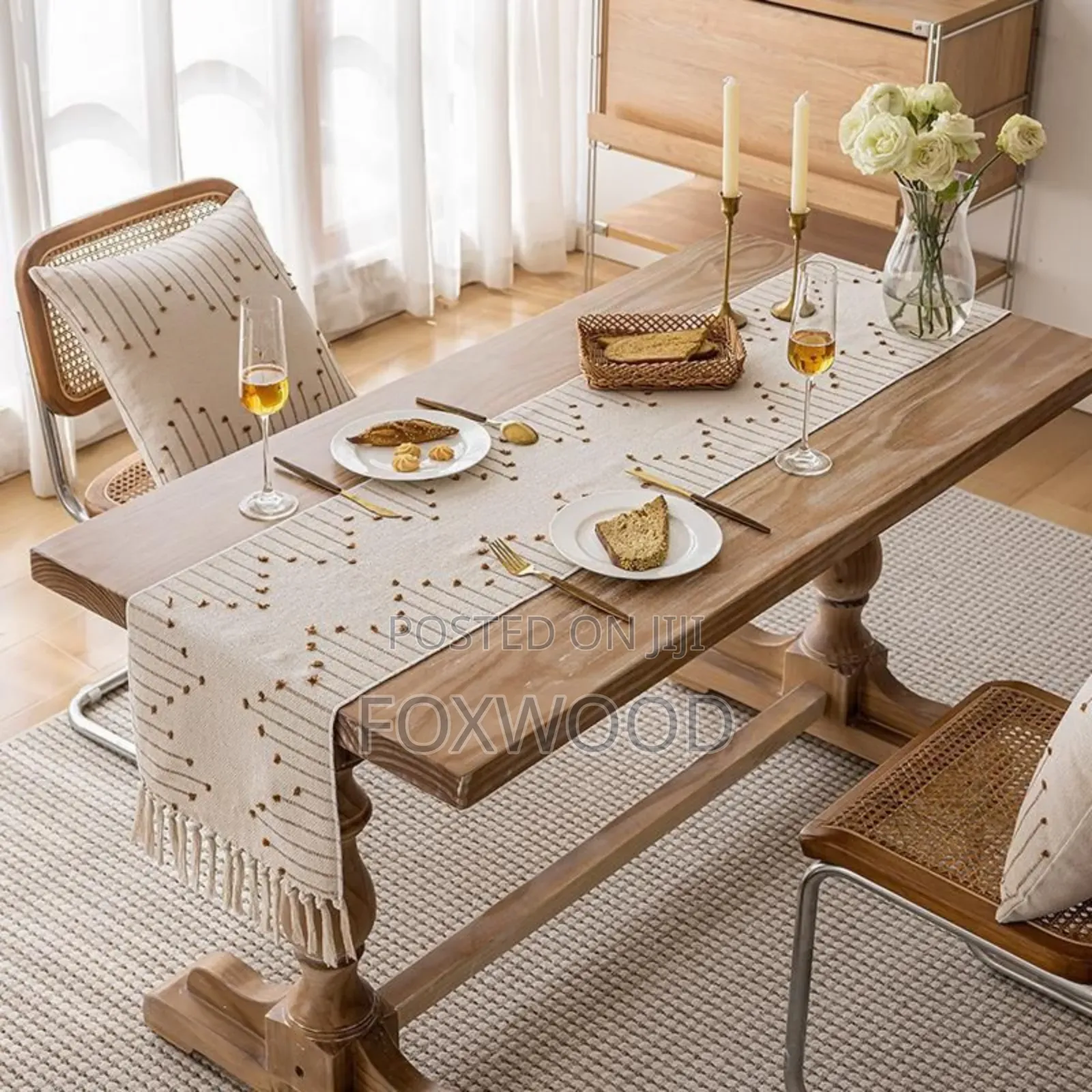 Woven Boho-Style Table Runner