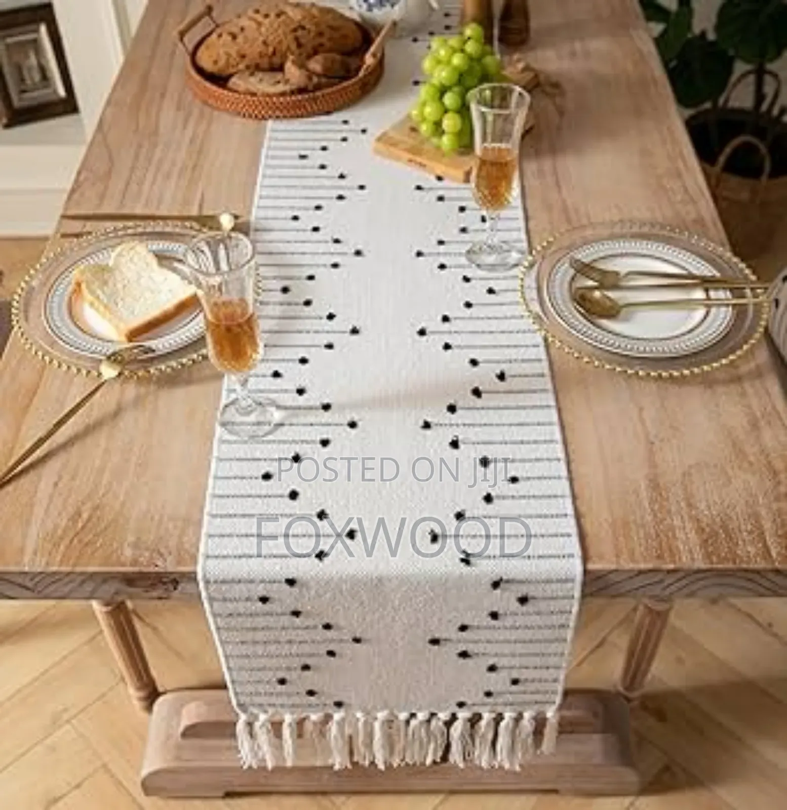 Woven Boho-Style Table Runner
