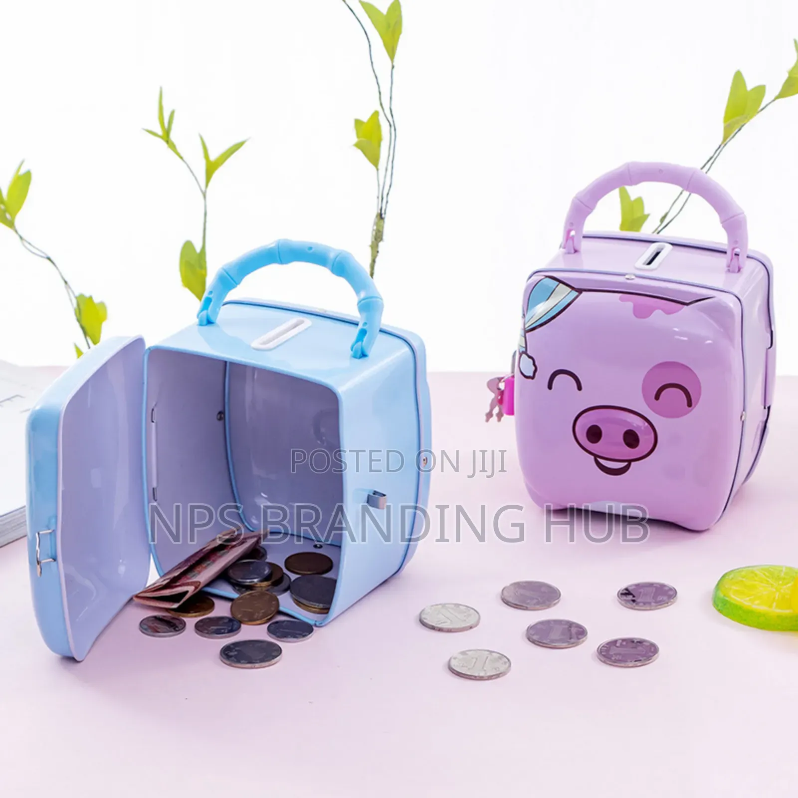Piggy Bank Metallic Type With Padlock 2 Keys Sa