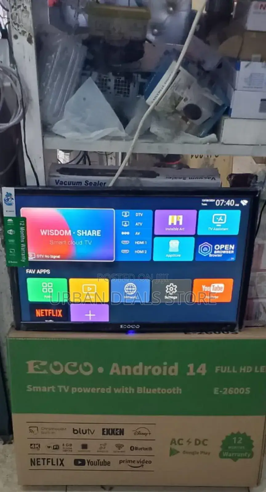 26 Inches Ac/Dc Ecco Smart Android Digital Tv With Bluetooth