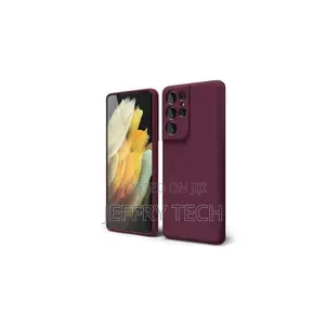 Soft Silicone Back Cover for Samsung Galaxy S21 Ultra – Shockpr Maroon