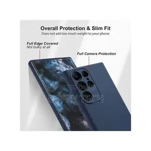 Samsung Galaxy S21 Ultra Case Liquid Silicone Skin Touchcute Dark Blue