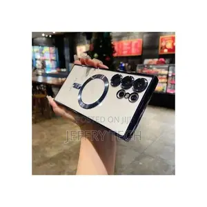 Samsung Galaxy S22 Ultra Transparent Magnetic Cover ( Blue Finishes)