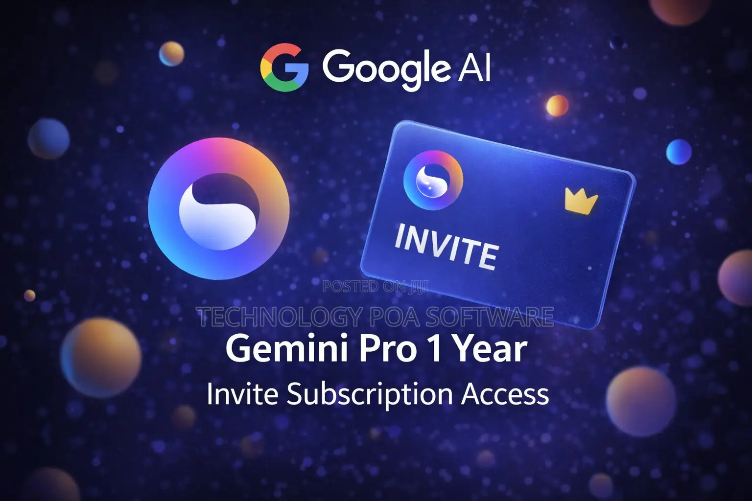 Google Ai Gemini Pro 1 Year Invite Subscription Access