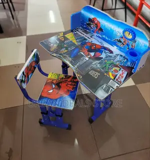 Spider Man Blue Executive Adjustable Kids Study Table Desk