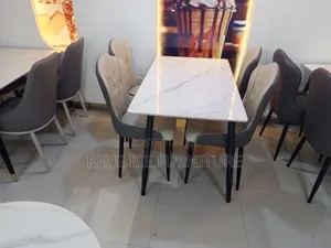 New 4 Seat Marble Dining Table and Chair
