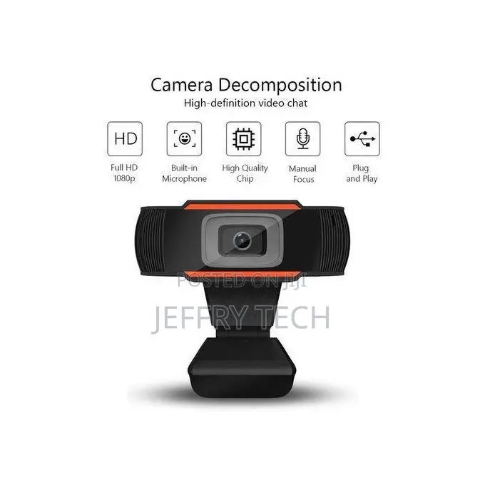 1080p Full Hd Usb Webcam Computer Camera With Microphone
