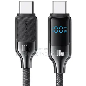 Usams Hx Series 100w Digital Display Zinc Alloy Usb-c Cable 1.2m