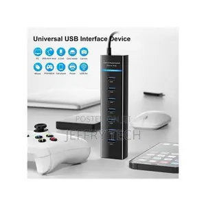 Usb Hub 3.0 for Pc, Laptop, 7 Multi Usb Port Hub, 30cm Long Cable For