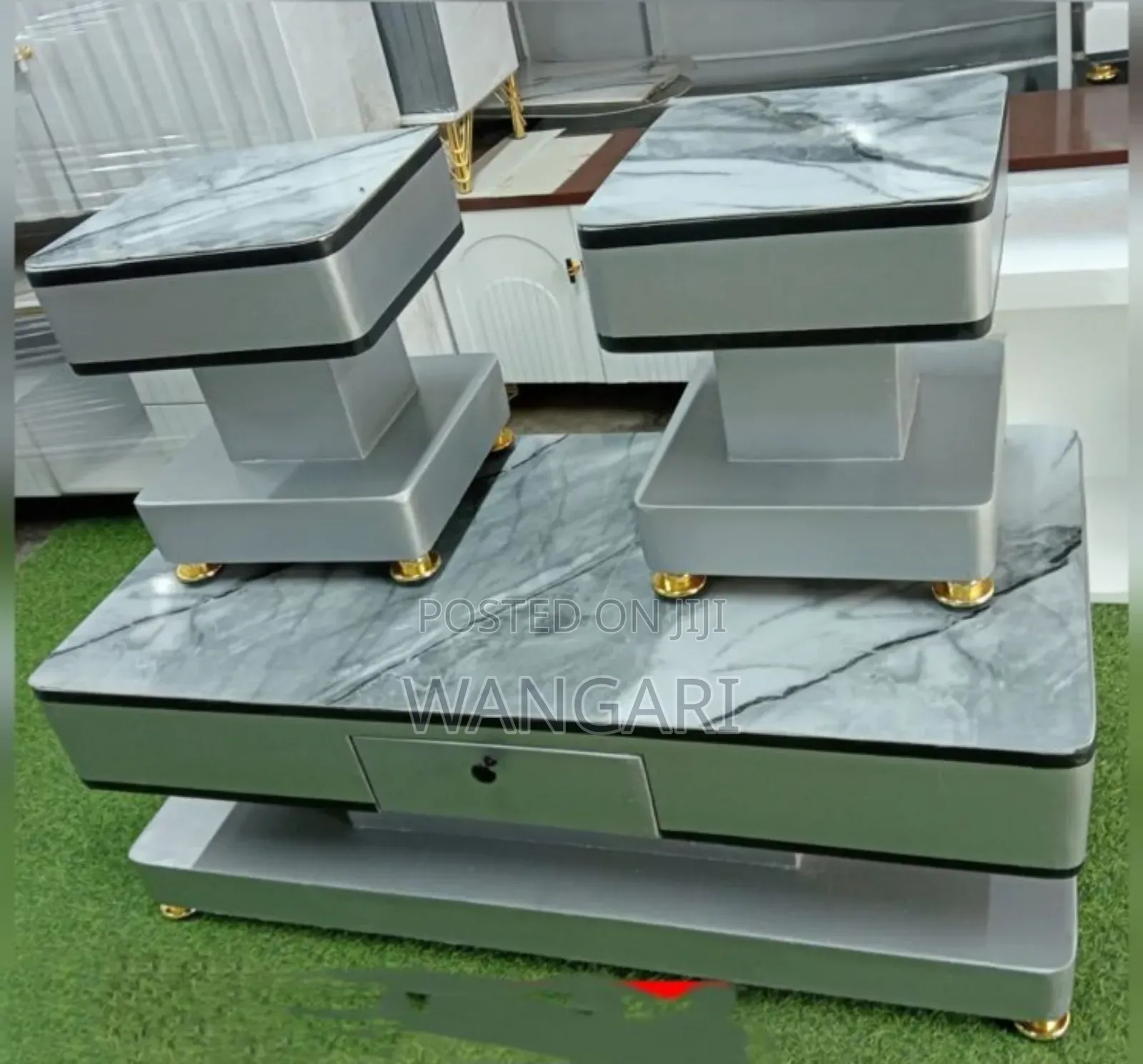 Coffee Table With Glass/Marble Topping
