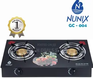 Nunix 2 Burner Glass Table Cooker