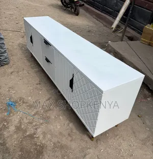 Modern 6ft White Tv Unit – Large Tv Stand With Drawers Shelves