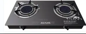 Ailyons 2 Burner Glass Top Gas Cooker Infrared Double Burner